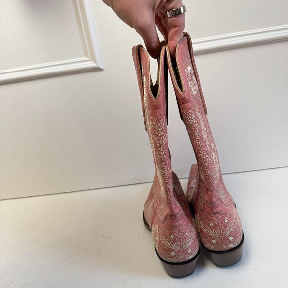 Old Gringo Pink Floral Embroidered Boots - Picture 4 of 7